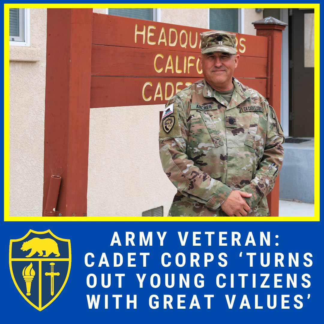 𝗟𝗜𝗙𝗘𝗟𝗢𝗡𝗚 𝗟𝗘𝗔𝗗𝗘𝗥
Article on Lt. Col. David Archer  Acting Executive Officer of the more than 450 cadets and 95 adult commandant leaders annual Summer Encampment here June 18-28.
🔗 loom.ly/6TyvDTo
#CACC #Essayons #TaskForceTorch #YouthProgram #CALGUARD