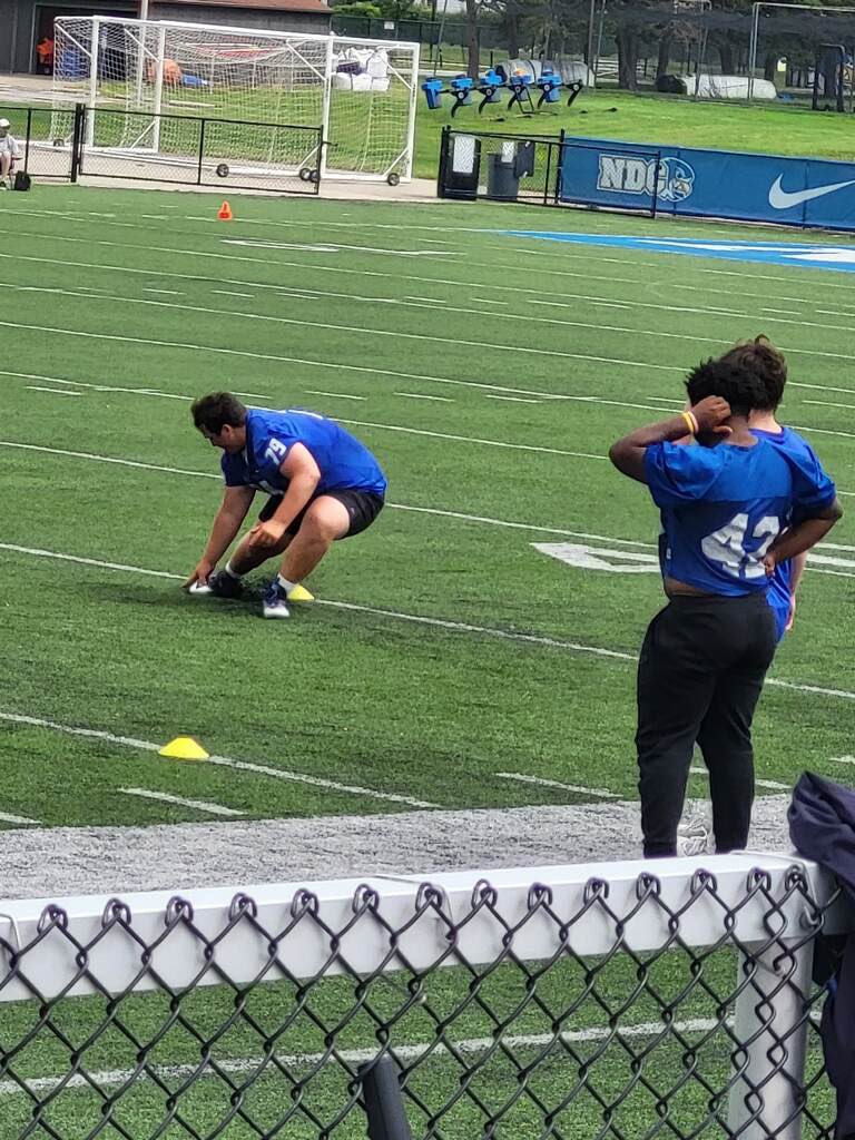 Declan Hitte (@declan_hitte) on Twitter photo Thank you for a great camp today @ndc. And thank you for having me out to learn more of what you guys do. <a href="/Coach_Chestnut/">Jake Chestnut</a> @NDC_CoachMack <a href="/CoachClemmons/">Scott Clemmons</a> Thank you for a great camp today @ndc. And thank you for having me out to learn more of what you guys do. <a href="/Coach_Chestnut/">Jake Chestnut</a> @NDC_CoachMack <a href="/CoachClemmons/">Scott Clemmons</a>