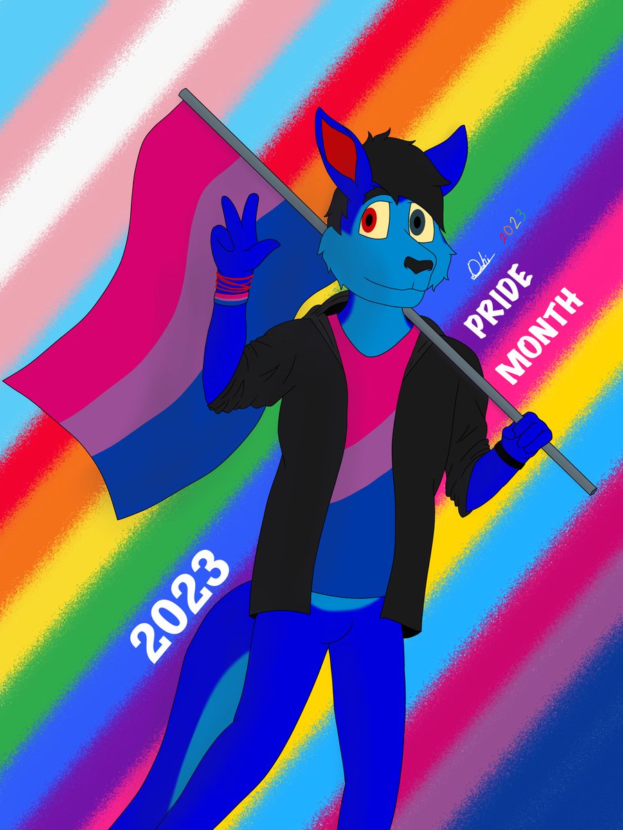 Dibujo del #pridemonth 🏳️‍🌈
#dibujo #drawing #digitalart #furry #fursona #furryart #furrypride #pride #happypridemonth🌈 #bisexual #bisexualpride