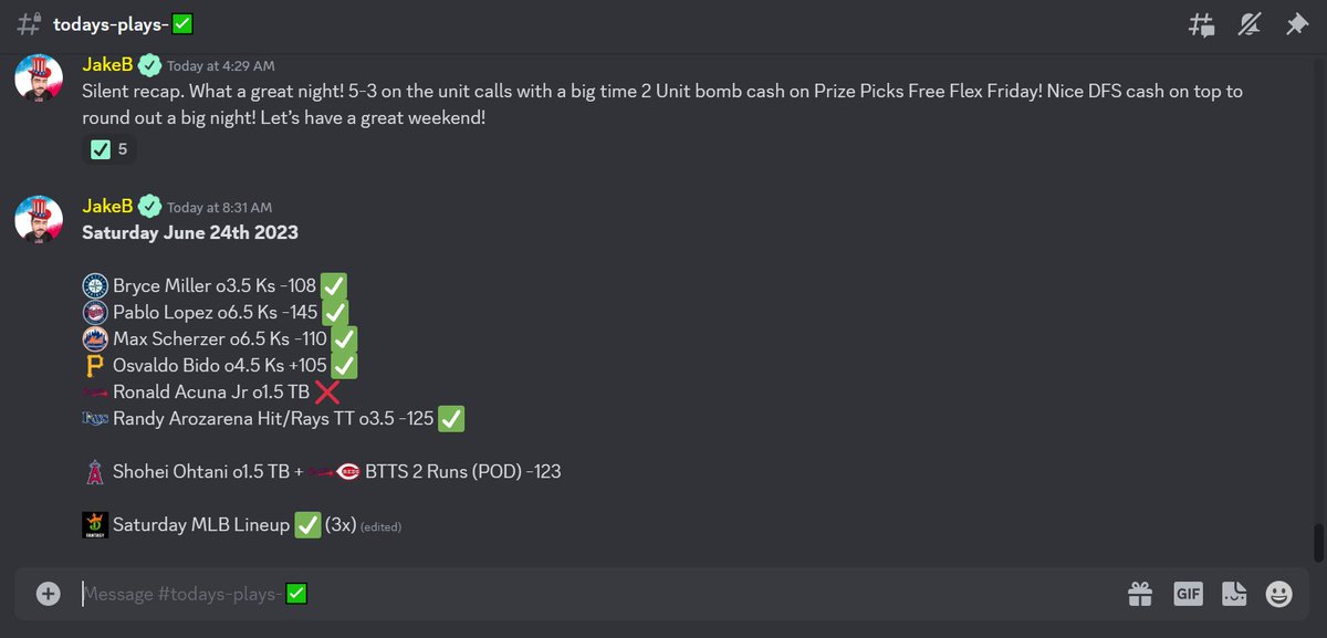 Friday was BIG✅

Tonight is looking BIG &amp; still have Ohtani on the slate!

LIKE + Retweet if you need a free week 🤑