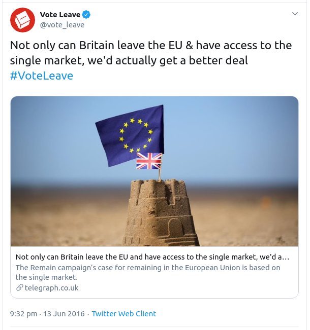 @AndrewJ01360402 @Deano070809 @LizWebsterSBF @PeterCowles Complete Bollox @AndrewJ01360402. As per official voteleave campaign material, 'the people' voted for the better-than-EU-Membership EU-UK deal that they were promised. Where is it? Please present said 'better deal' by return Tweet. Thank you.