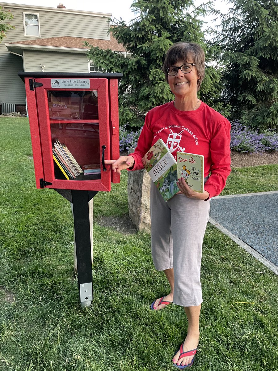 Finally installed a Mother’s Day gift of a Little Lending Library.  Check out a book a library #161388.