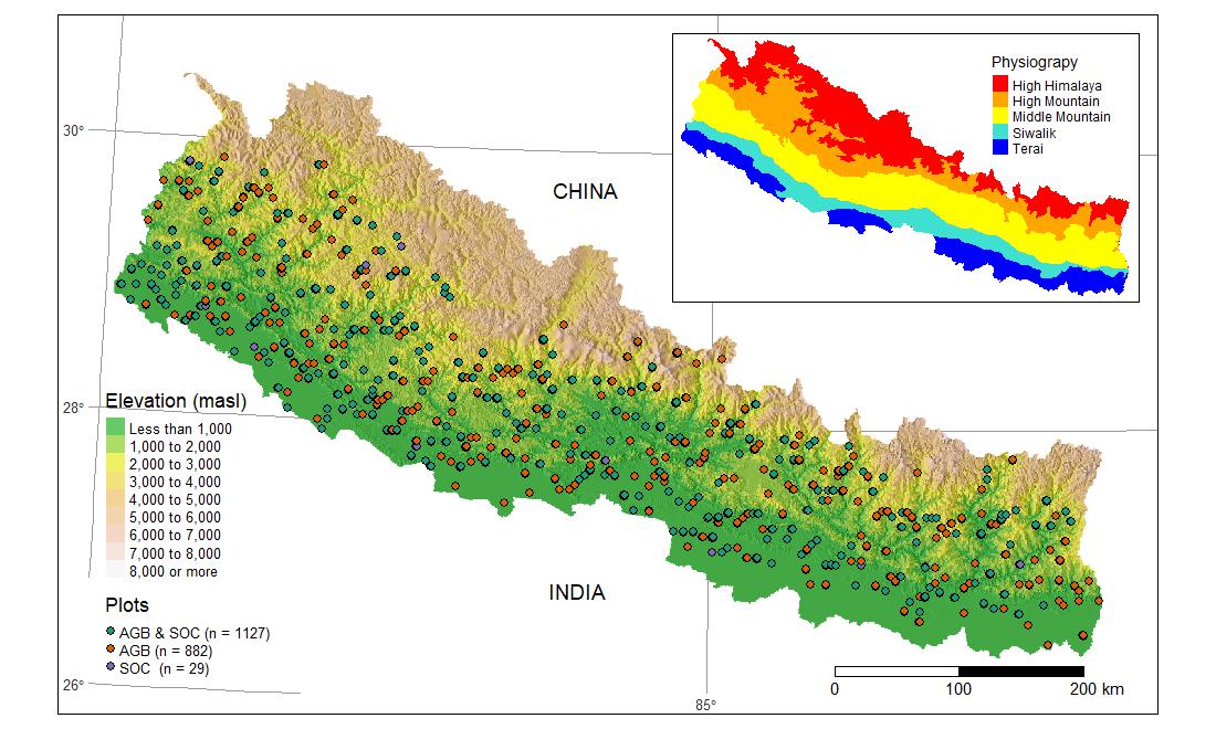 Our latest publication unveils insights into forest carbon stocks in the Central Himalayas! Using the national forest inventory dataset presents a comprehensive georeferenced plot-level dataset on aboveground biomass and soil organic carbon stocks rdcu.be/dfgPA