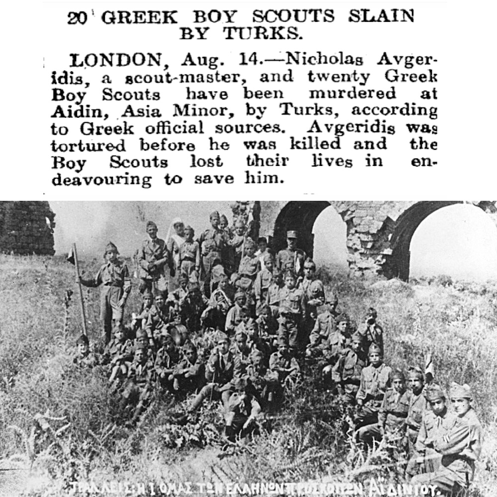 In June 1919, Aydin was the scene of a massacre of 31 Greek boyscouts and their leaders. They were all asked to renounce their faith and ethnicity but they refused. The boys replied "Long live Hellas." As a result, they were massacred.
greek-genocide.net/index.php/over…