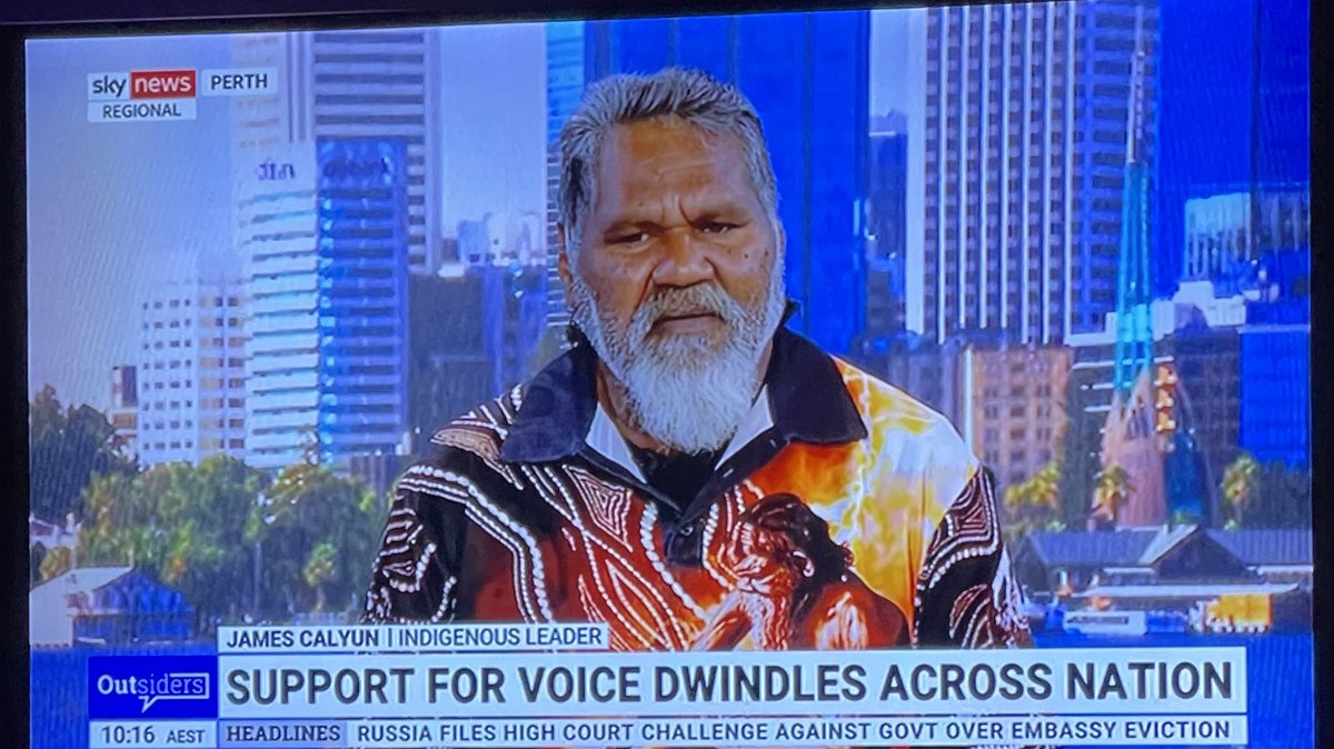This bloke is a genuine Aboriginal. He knows what he is talking about. Is against native title and against the voice and sees it is for the city   Aboes.  Very well spoken this morning on “Outsiders”. Get it on the replay on Sky News. 
You who think I’m racist can get stuffed.