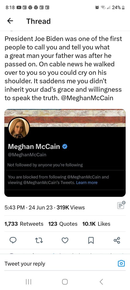Awe... Muggy Meggy has me blocked...I feel seen