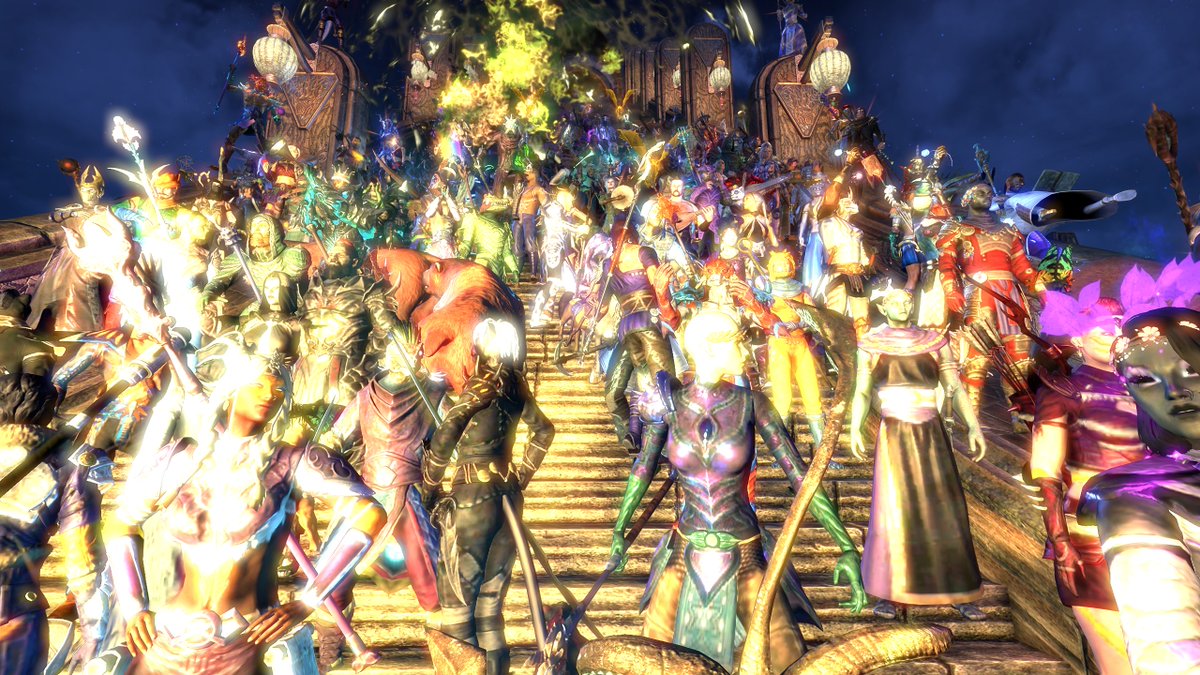 loctavian00's tweet photo. The servers buckled and quaked, but they held together and did not break.

Though the hundreds of PC NA #ESOFam marching is PRIDE tried our best under the weight of our love.

Thanks again @TESOnline and community for your support! https://t.co/bmmWw4VUCF