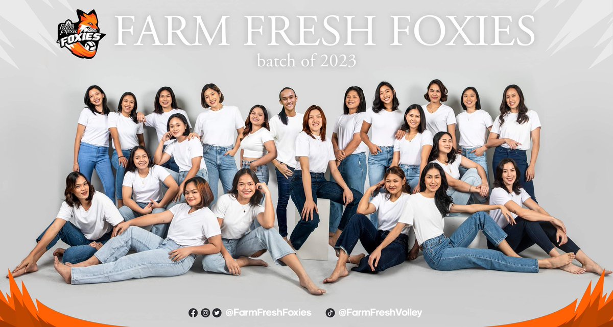 Your PVL rookies, Farm Fresh Foxies batch of 2023. Let's go! 🦊🥛🧡🏐 #FarmFreshStart