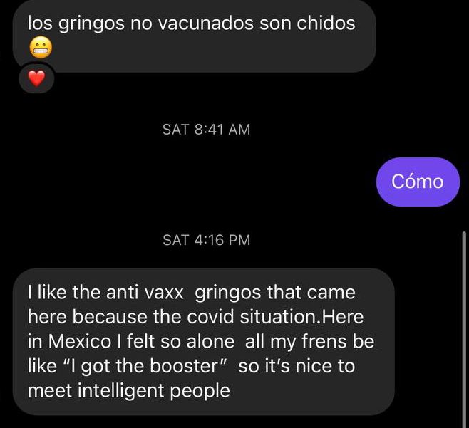 Wild text I’ve gotten from Mexicanas. Parte uno

No context