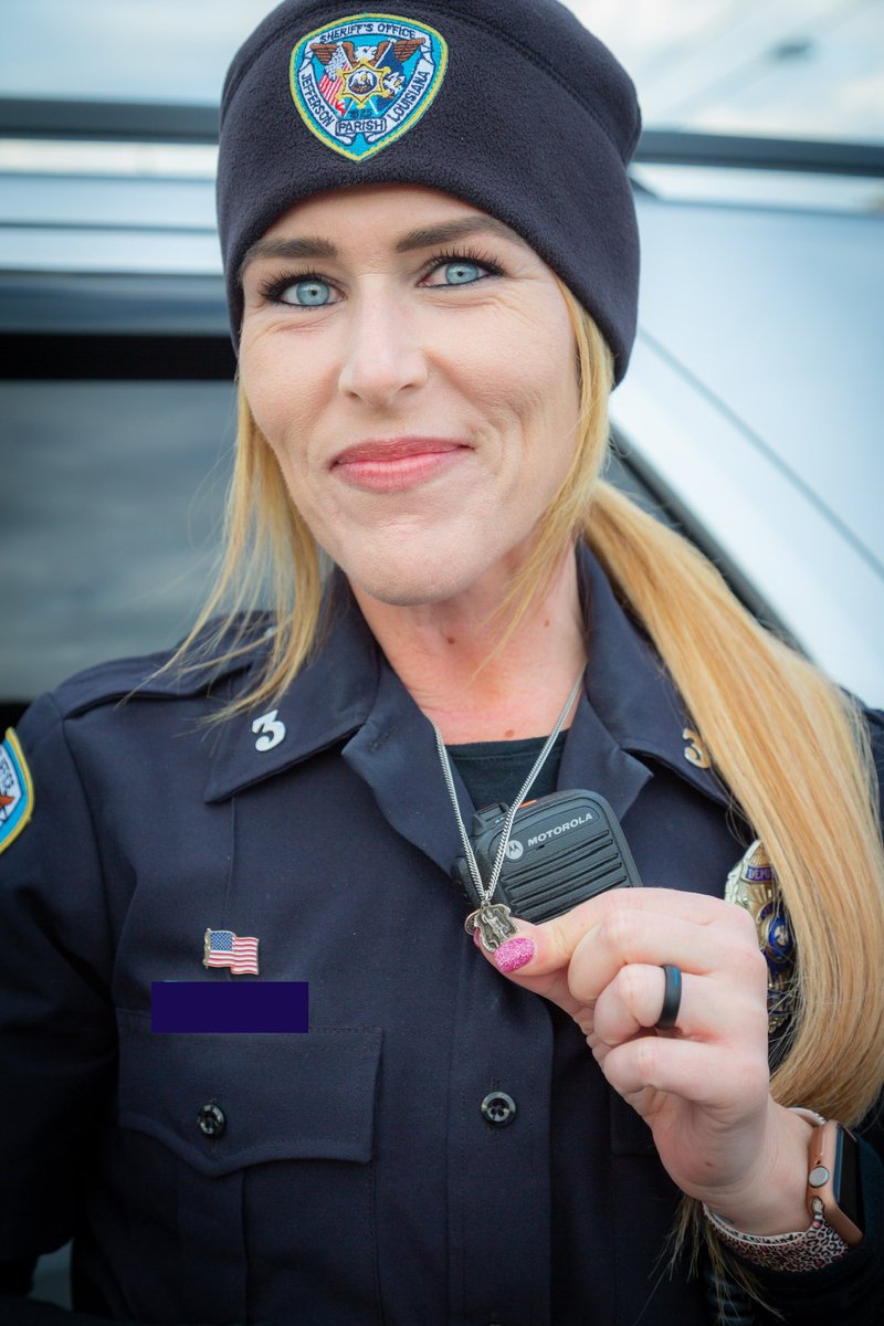 This Officer has Saint Michael watching over her!  #protectingtheblue #ThinBlueLine #BlueLivesMatter #luckycharm #OPLive #OPNation #becarefuloutthere