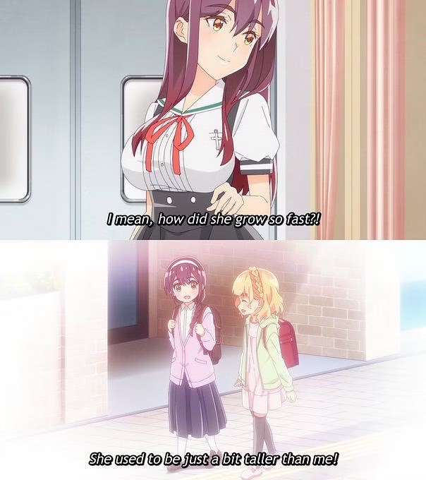 Animeplay2003's tweet photo. When puberty hits you hard!

Anime: Yuri is My Job! https://t.co/kcEcvIGsFO