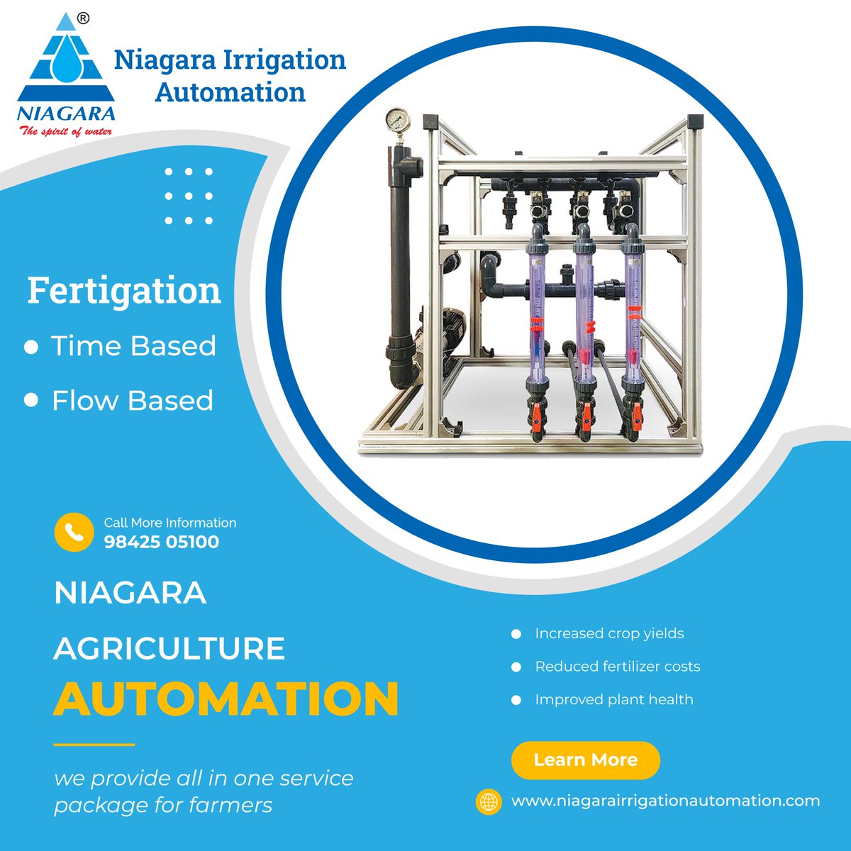 Fertigation Automation
Niagara irrigation automation (Since 2005) :
Email: infoniagarasolutions@gmail.com
PH : +91 9842505100
Toll-free: 1800 313 7100
#irrigation #irrigationsystem #agriculture #irrigationtechnician #dripirrigation #irrigationlife #farm #dripirrigationsystem