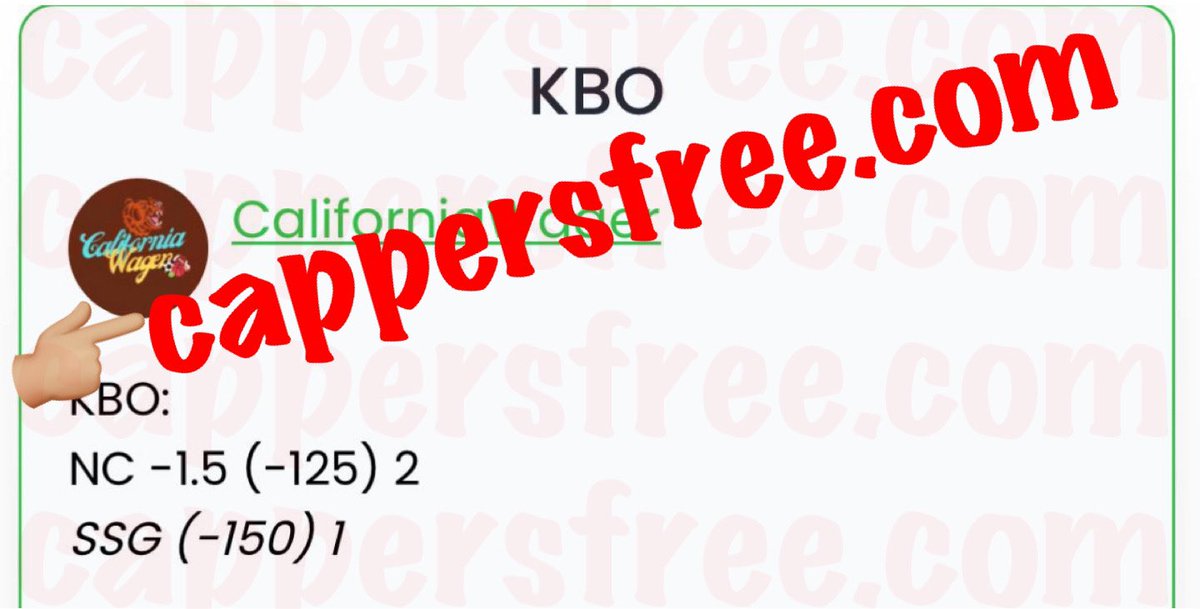 cappersforfree's tweet image. #CaliforniaWager, #KimsPicks &amp;amp; #DirtyBubbleBets

THE BEST KBO CAPPERS ⭐️ 

SHOW SOME LOVE: LIKE AND RETWEET PLEASE 🤝