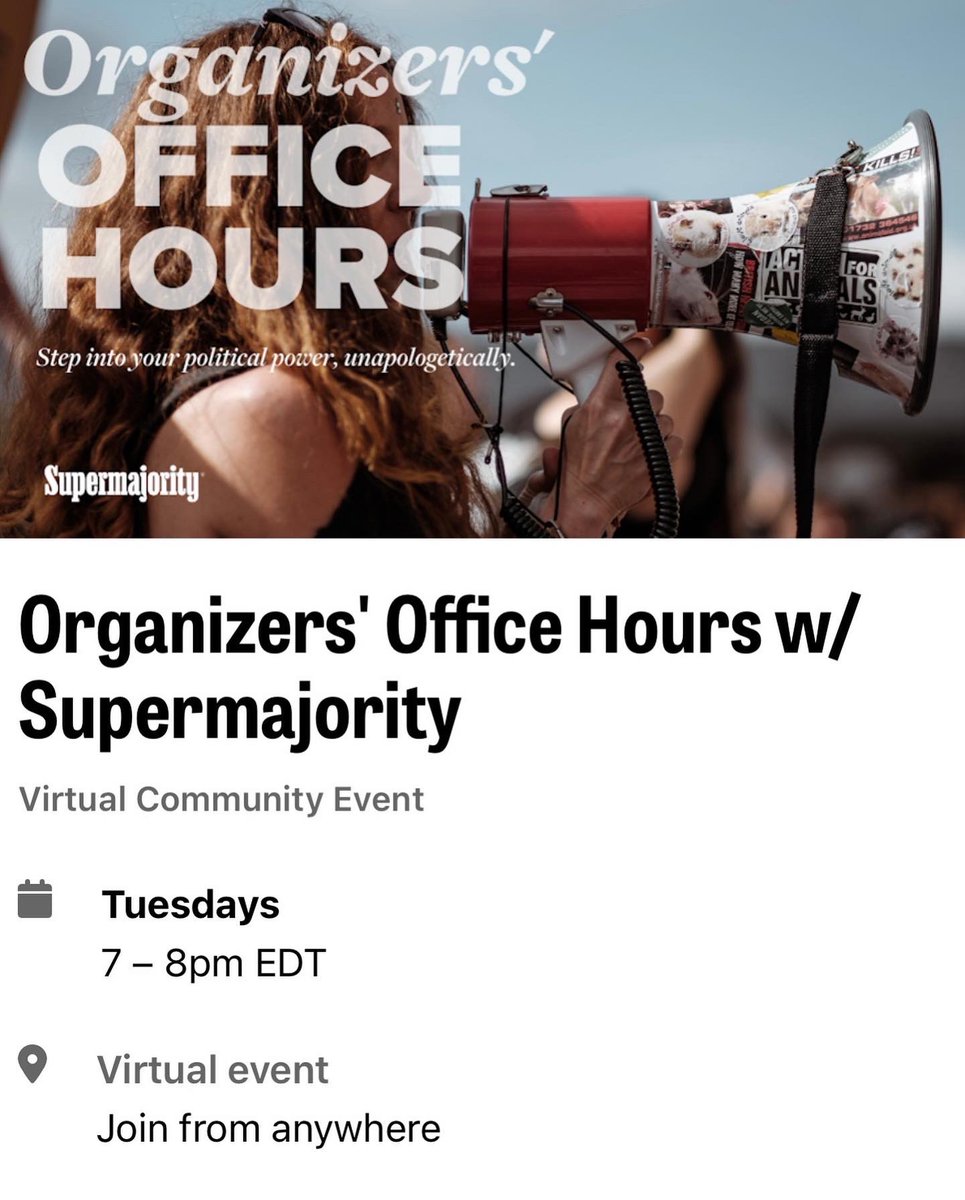 DelcoResists's tweet photo. Step into your power to help protect reproductive rights by joining Organizing Night School hosted by Supermajority’s national organizing associate, Colleen Kennedy. https://t.co/cwACvB7Sbc