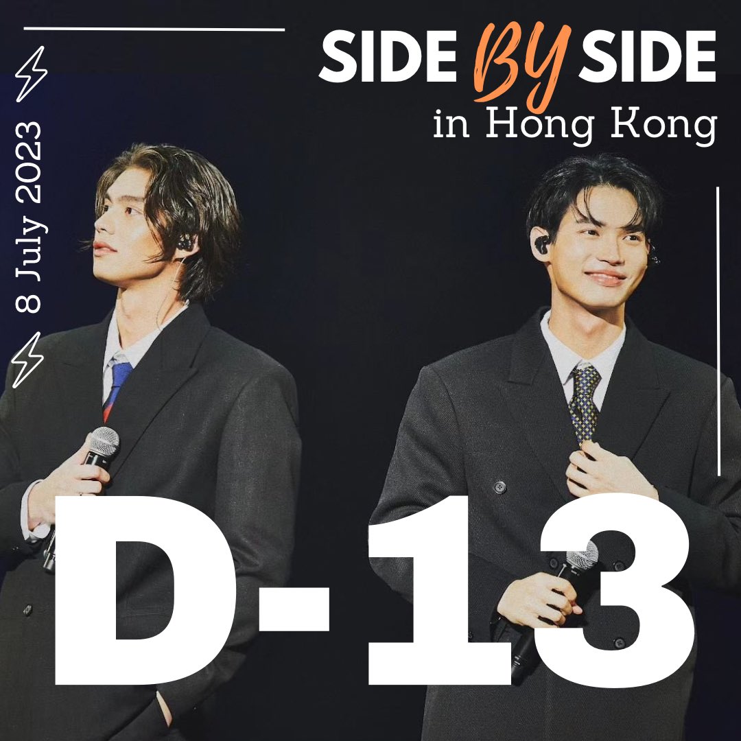 13 DAYS TO GO ⚡️⚡️

- Side by Side Tour 2023 in Hong Kong -

#BrightWinSBSTour2023inHK
#BrightWinSBSTour2023 
#bbrightvc #winmetawin #ไบร์ทวิน