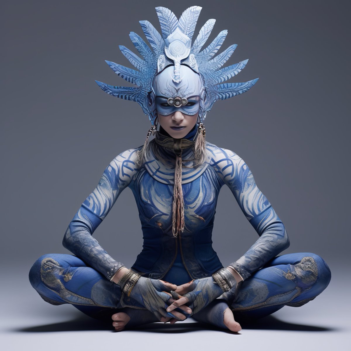 NikBearBrown's tweet photo. Algorithmic Yoga https://t.co/Pm1KTMUG5A #yoga #yogaji #photography #algorithmicyoga #digitalart #aiart #midjourney #365DaysOfAI #EaglePose #StaffPose #Processing #VirtualRealityArt #PigeonPose #yogaphotography #GANs #Robotics #BoatPose #neuroart #MindBodySoul #ParametricDesign https://t.co/hMD1c8E98J