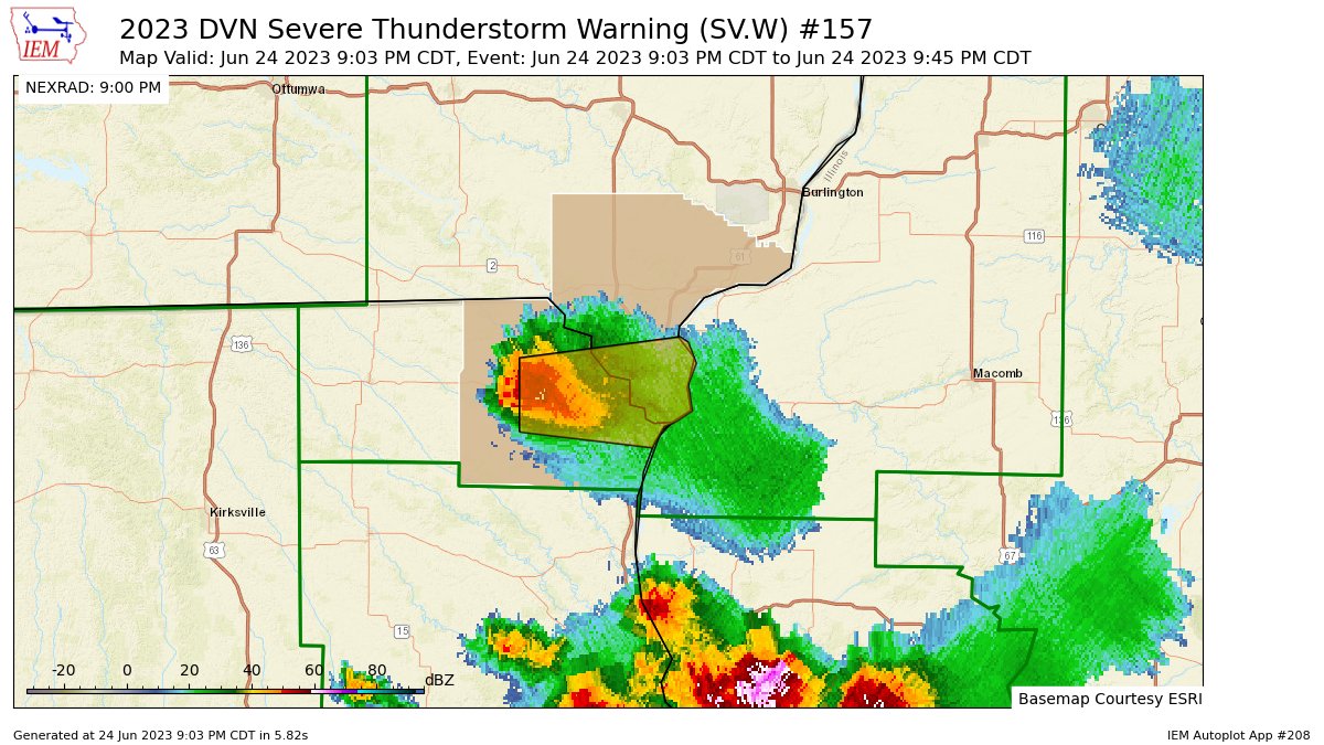 Bob Waszak on Twitter "DVN issues Severe Thunderstorm Warning [wind