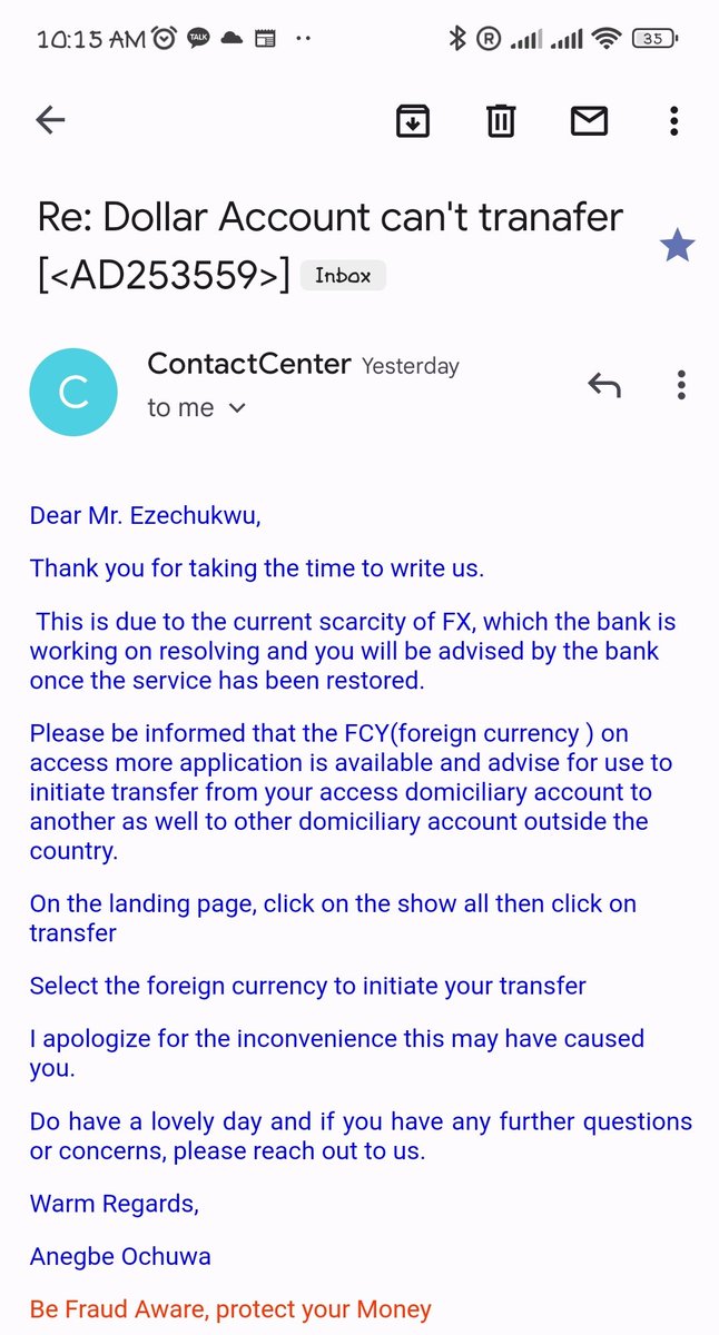 okesonzany's tweet photo. @accessbank_help Can you believe that Access bank said they don't have FX to settle my overseas transfers when I source Dollars and deposited it in my account?  Until I Tag government agencies before Access bank act, this is 2weeks +. https://t.co/fM4FWNZYAZ