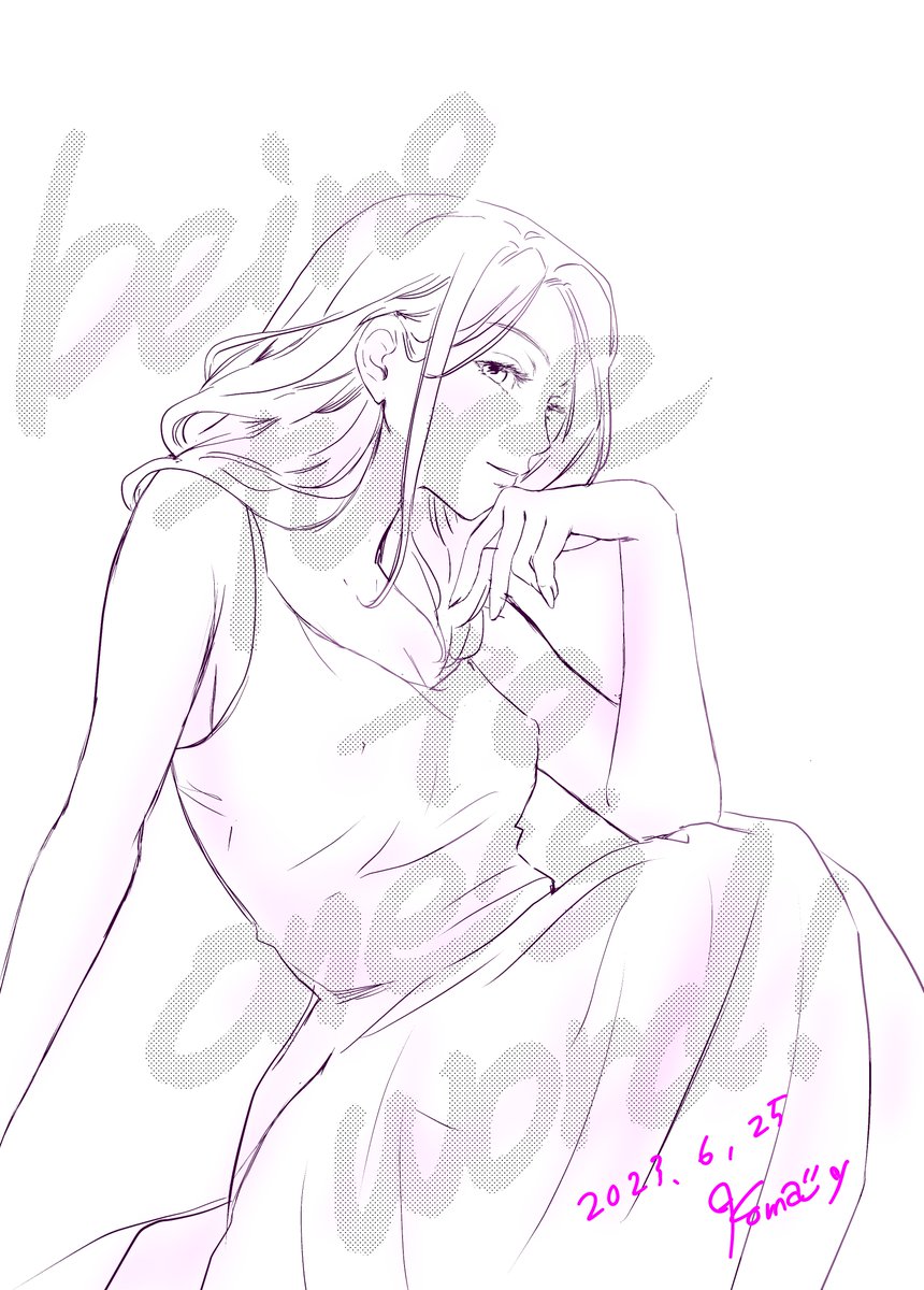 今日は大人。
現代もの。
セクシー。

#1日1絵 https://t.co/bkeIIRzU9b