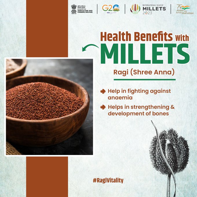 Rise with Ragi.   #IYM2023 #YearofMillets #ShreeAnna