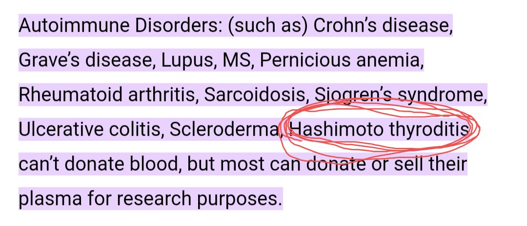 It's never been more over I can't fuckin donate blood or plasma with hashimotos