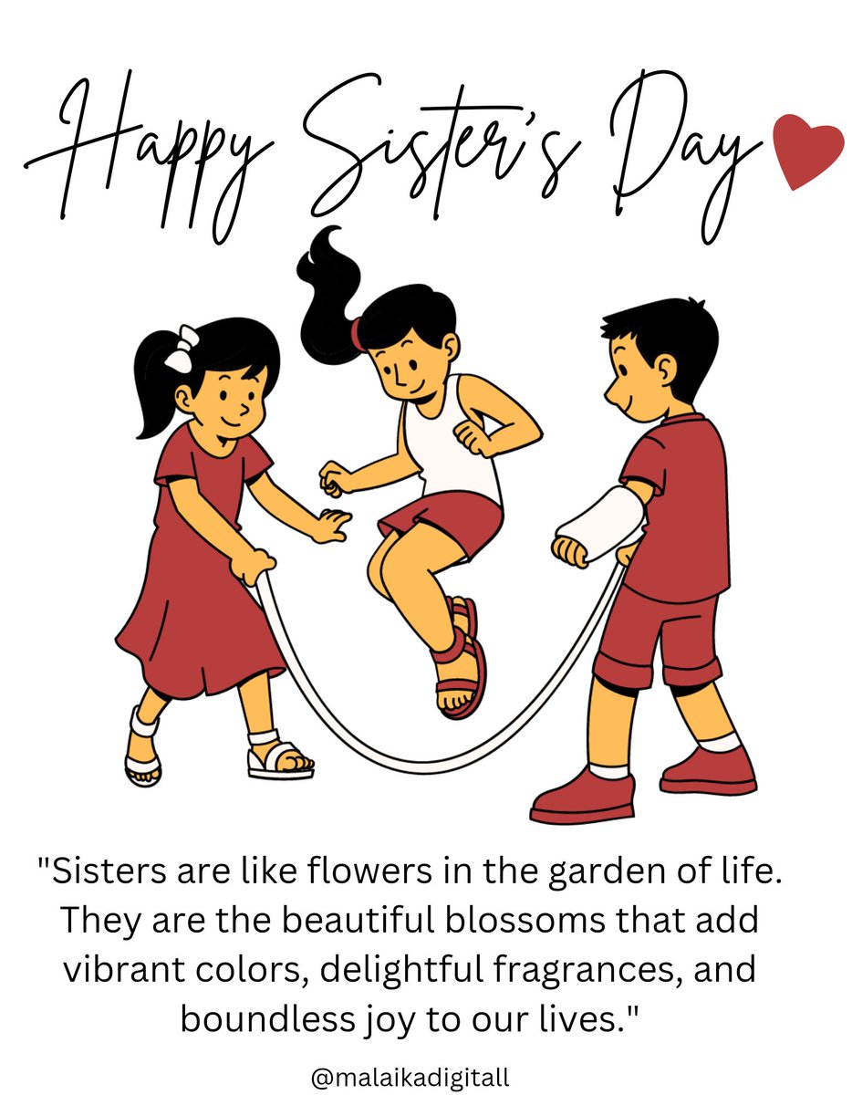 RT malaikadigitall Happy Sister's Day To All.
 #digitalcreator #sisters #happysistersday2023 #sisterlove  #digitalmarketingtips #digitalmarketingagency #contentcreator #seo #businessideas #socialmedia #instagrammarketing #instagramposts #research #foryou…