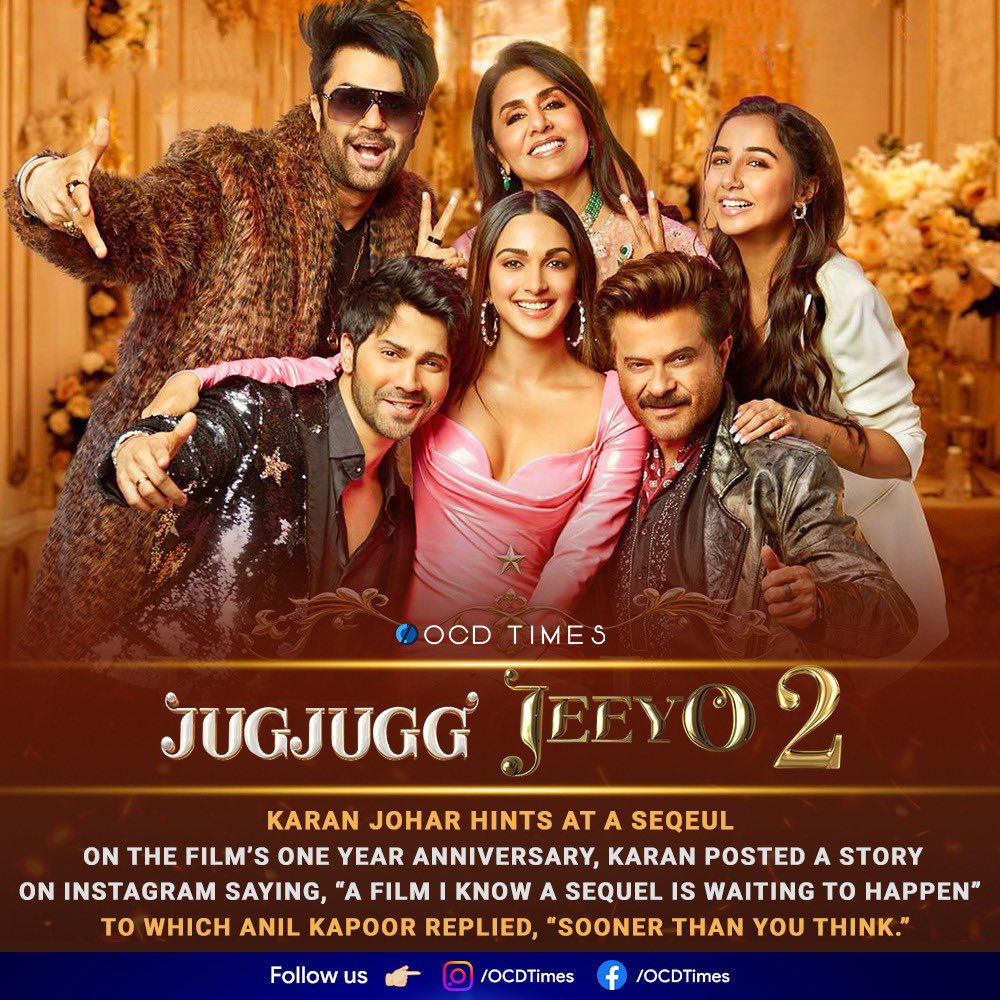 You guys want a sequel?
.
#OCDTimes #AnilKapoor #NeetuKapoor #VarunDhawan #KiaraAdvani #ManishjPaul #PrajaktaKoli #JugJuggJeeyo #JugJuggJeeyo2