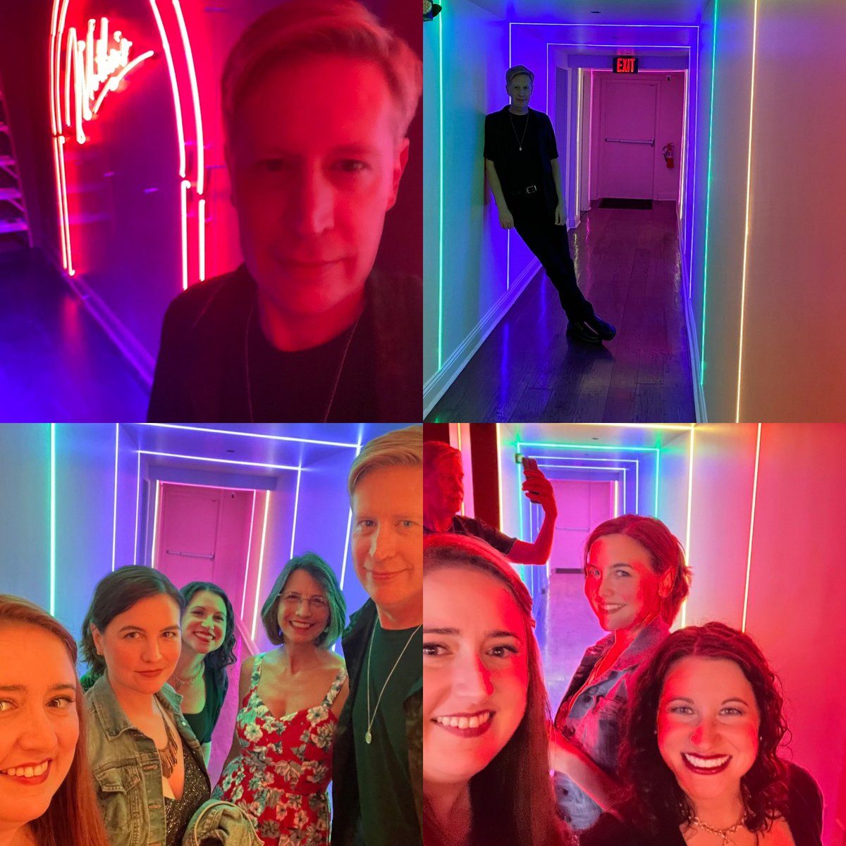 theToddHenry's tweet photo. Having fun with the lighting at Mother’s Lounge before heading next door for the show. Love the last selfie of me taking the first selfie lol https://t.co/oPK8VY5fqD