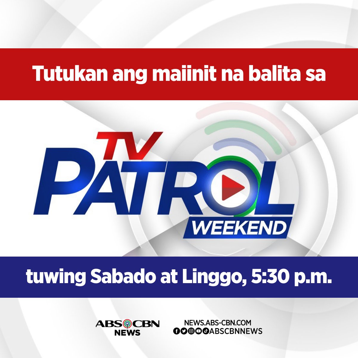 ABSCBN News on Twitter "Ang mga balitang kailangan niyong malaman
