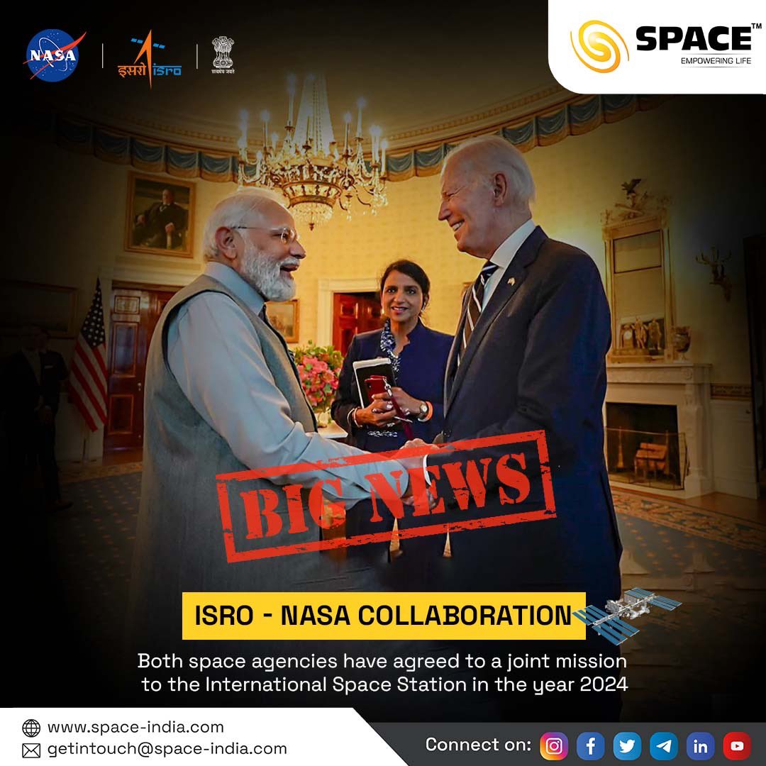 Spacian's tweet photo. Breaking barriers and reaching for the stars 🌟 #IndiaInSpace #News #ArtemisAccords #ISRO #NASA #BeyondBoundaries #CosmicExplorations https://t.co/4wpwwXWK3q