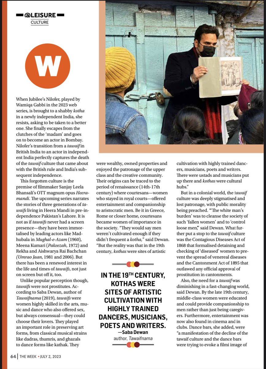 reyawrites's tweet photo. 1/2 This is a story I thoroughly enjoyed researching &amp; writing! It tells the tale of the forgotten tawaifs - how their stories are seeing a revival in print and onscreen, be it through Bhansali or real experiences by Manish Gaekwad! Do read, link below, it is worth your while ♥️ https://t.co/nxudx1VYYd