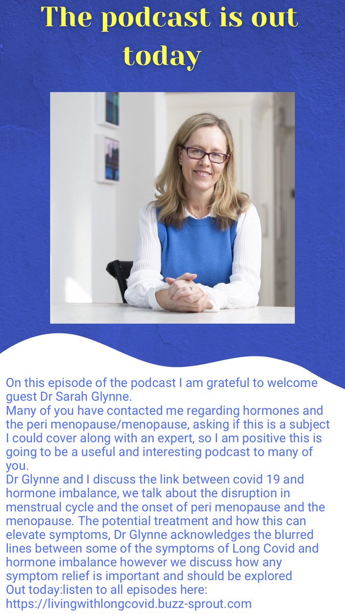 The podcast is out today, a topic that effects millions of us. Treatments are available for menopause/per-menopause and other hormone imbalance. So why is it a battle to access? listen here:
livingwithlongcovid.buzzsprout.com 
#menopause #perimenopause @ThisisDavina 1/2