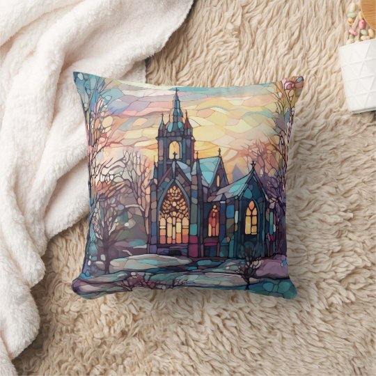 Stained Glass Church Throw Pillow zazzle.com/stained_glass_… #zazzle #cushion #homedecor #homedecoration #homedecorationideas #pillow #pillows #gifts #giftideas #cushions #Church #religiousgift