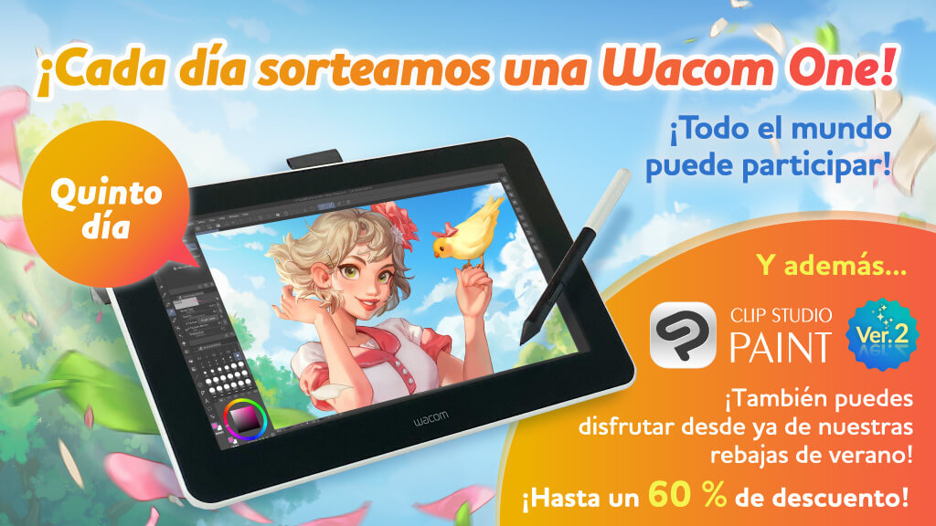 clipstudiopaint's tweet photo. ¡Sorteamos una tableta Wacom One diaria! Síguenos y RT esta publicación. ¡Participa cada día! ¡Hoy toca la quinta! ¡Aprovecha también las rebajas de verano para hacerte ya con Clip Studio Paint ver.2 rebajado hasta un 60 %. Terminan el 27/6 a las 8:00 GMT.
https://t.co/Hyq4ciNyuR https://t.co/MsNAfyPIxP