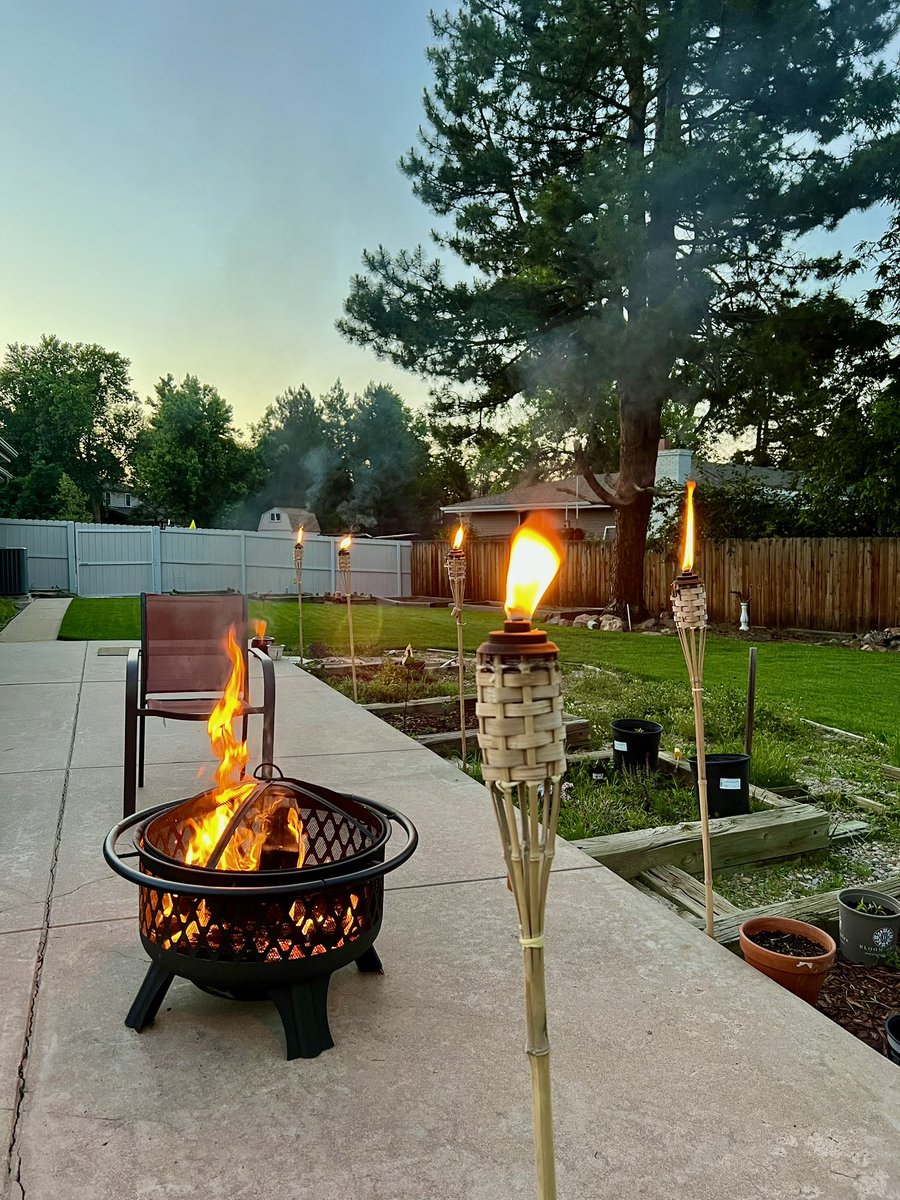 FieroFun's tweet image. #Thankful the rain has stop for a little while. #Firepit #tiki #funfiero