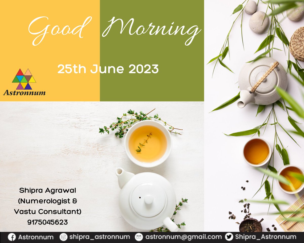 GOOD MORNING ☀️

#ShipraAgrawal
#Astronnum
#numerologist
#vastuconsultant 
#goodmorning 
#goodmorningeveryone
#goodmorningpost
#goodmorningindia
#newday
#newstart
#newbeginning
#happymorning
#HappyDay
#Sunday
#sundaysunrise
#sunshine
#newdawn