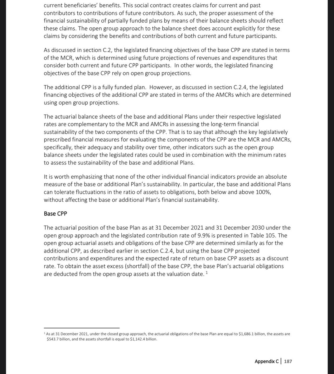 deerpointmacro's tweet image. Canadian pension fund woes. CPP points out if they use a closed group approach, that they have a casual shortfall of over a trillion dollars…