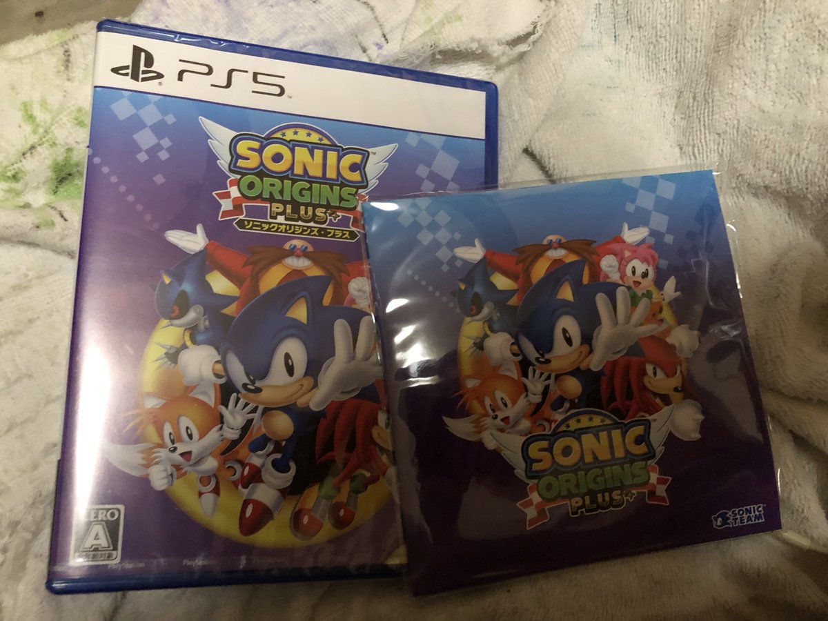 arimura2116's tweet image. パッケージの文章ちゃんと読まない人はディスク入れた時に無印のタイトルが出て焦る筈🤣🤣🤣

#ソニックオリジンズ 
#P55