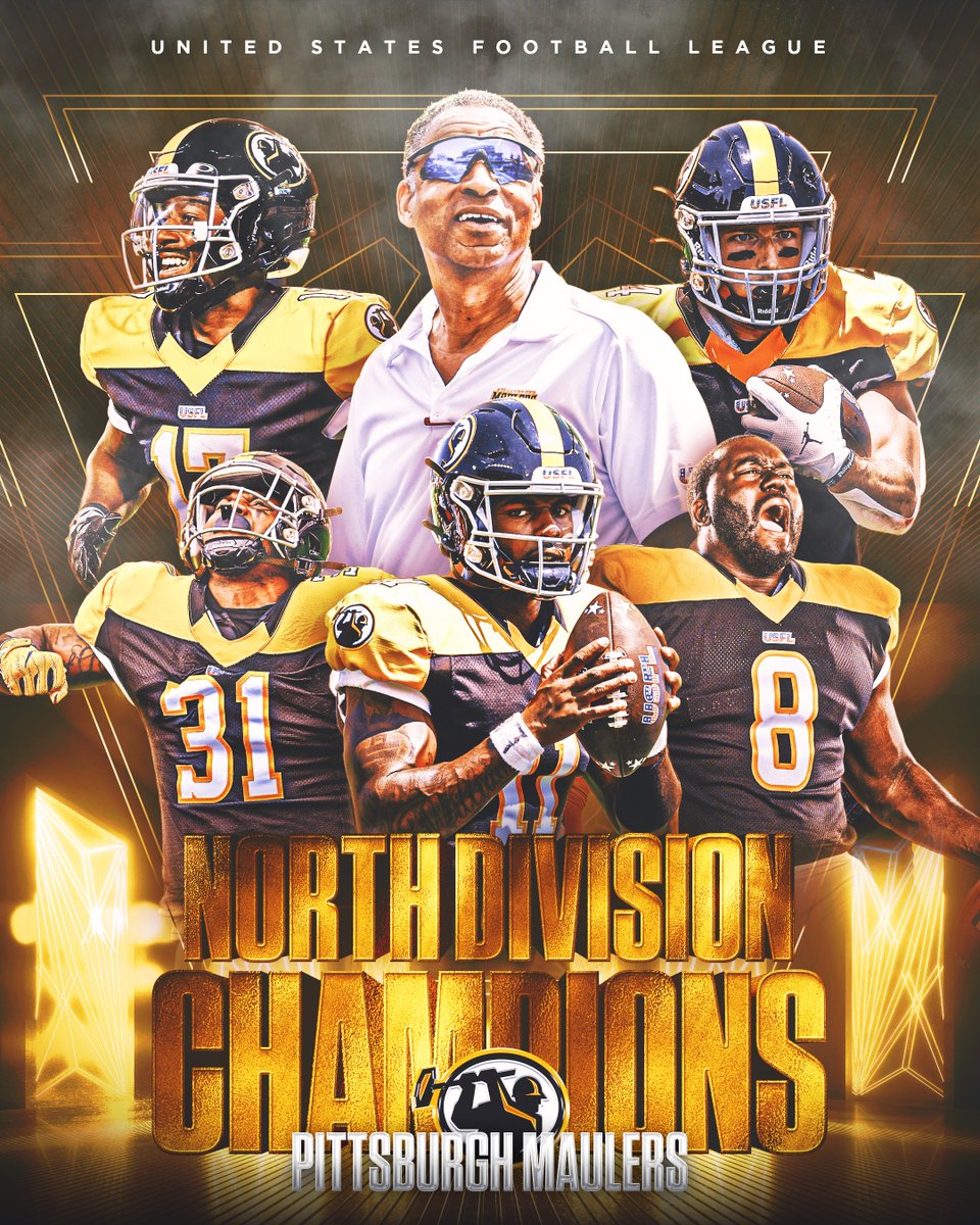 UFLMaulers's tweet image. YOUR 2023 USFL NORTH DIVISION CHAMPIONS! ⚒️