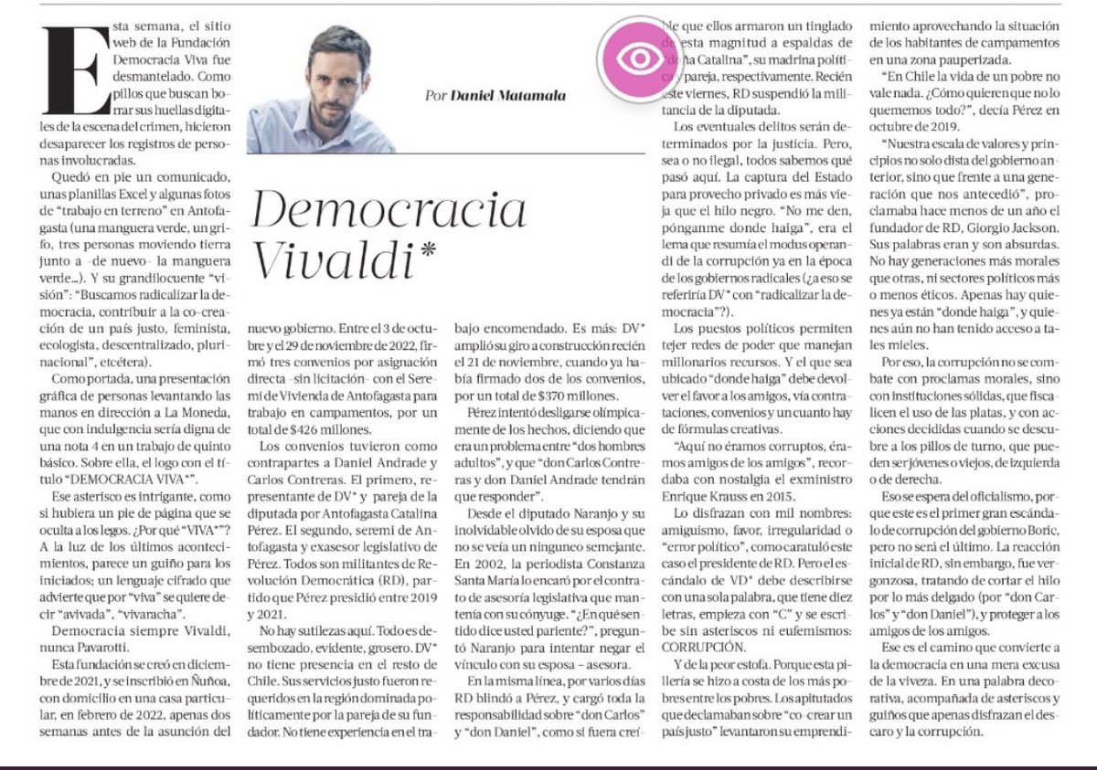 DMatamala's tweet photo. Democracia Vivaldi* https://t.co/uHLhjYRFtS