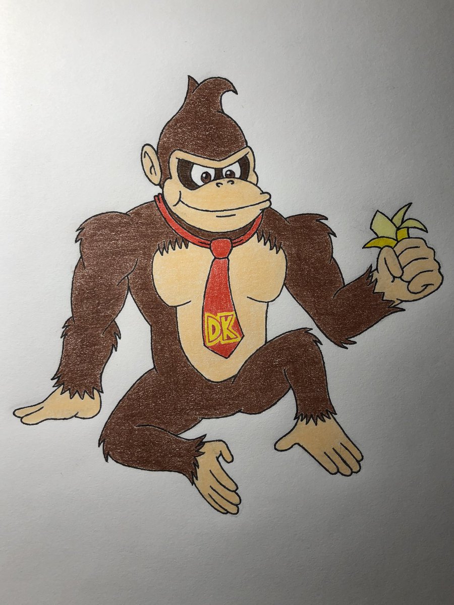 TimothyKnut's tweet photo. #ArdDrawsDonkeyKong @Ardhamon92 @RoxieReyes01 Here’s DK fully colored. https://t.co/yA8PSoBhZC