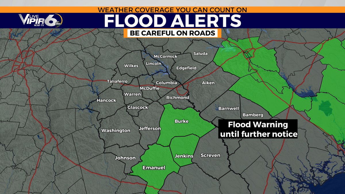 Miller Hyatt on Twitter "A Flood Warning is in effect for the Ogeechee River at Midville until