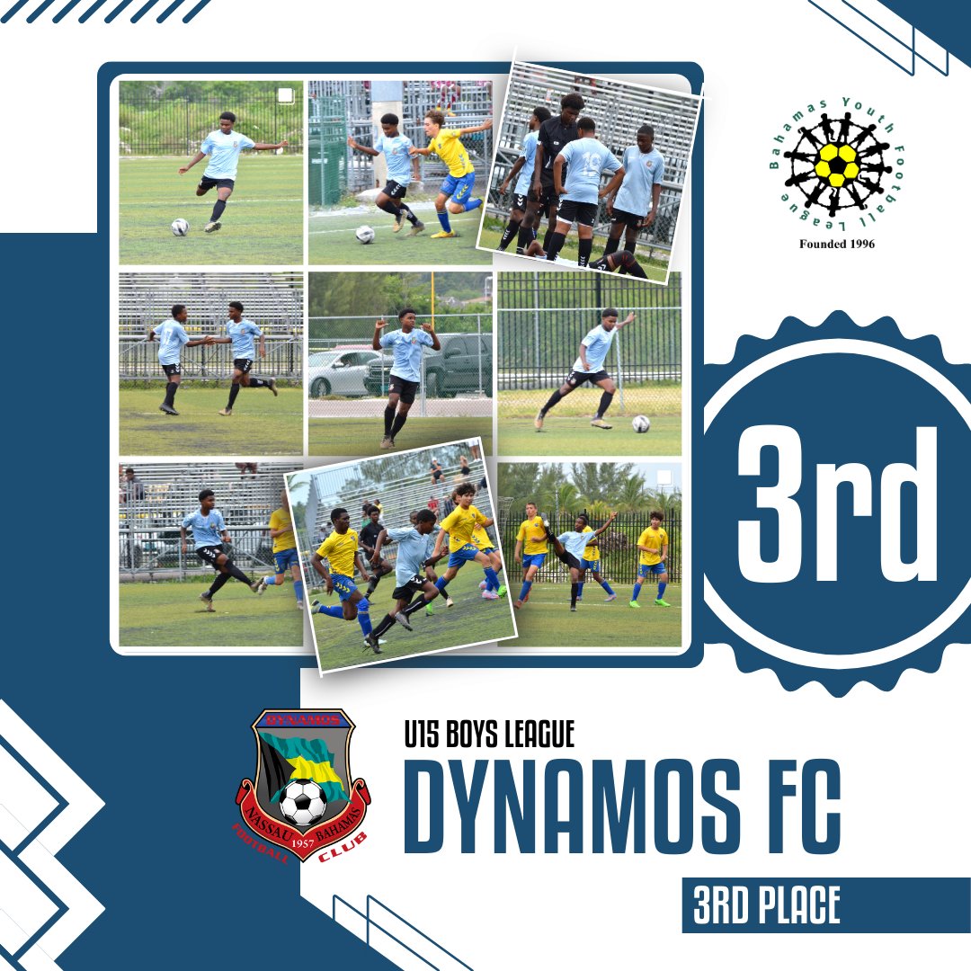 BahamasFootbal1's tweet image. Embodying perseverance and skill, the Dynamos FC clinch the Bronze! 🥉 A fantastic performance in the U-15 Boys&apos; category. Congrats, team! 

#YouthFootballAwards #DynamosFC