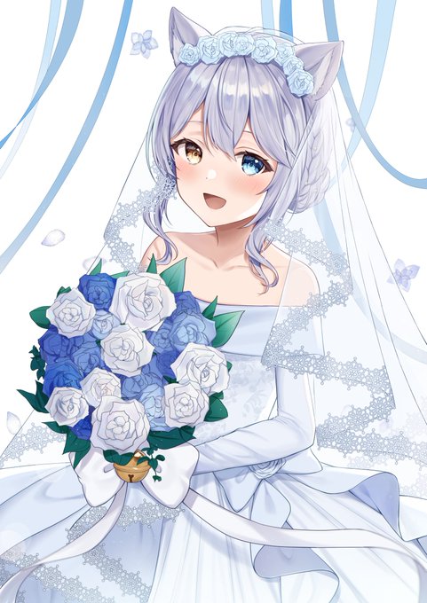 「rose wedding dress」 illustration images(Latest)｜3pages