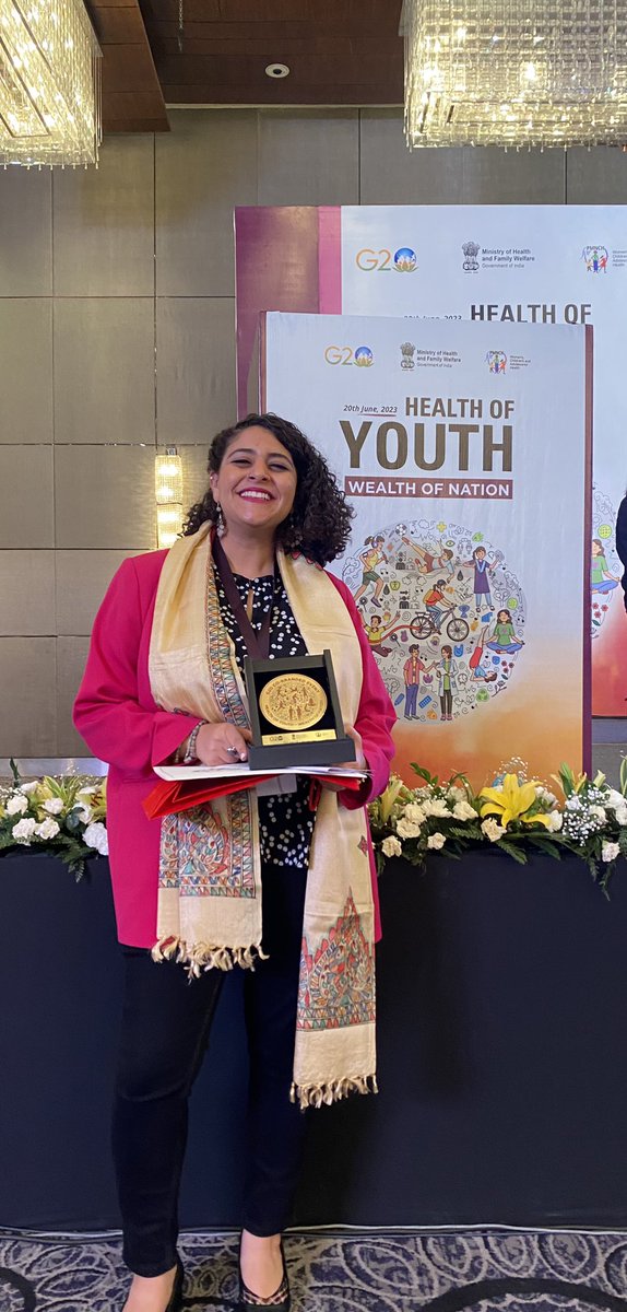 MeretteKhalil's tweet photo. So honored to speak @G20india event: Health of Youth; Wealth of Nations 🇮🇳 @PMNCH @MoHFW_INDIA w/ @FCDOGovUK @unicef_aids @c3_india @AnooBhu 

My key msg #youth #SRHR &amp; #wellbeing requires #maye #collaborative #multilevel #intersectoralaction to center #youngpeople’s voice in DM https://t.co/nTG9L6RArN