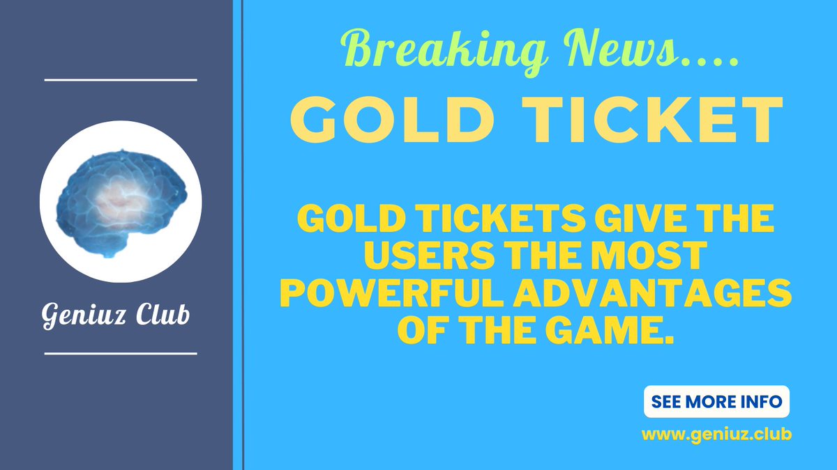 Gold ticket!
Gold tickets give the users the most powerful advantages of the game.

Get more info: geniuz.club

<a href="/geniuz_club/">GeniuzClub</a>
#Btc #doge #eth #shib #coin #token #nft #Crypto