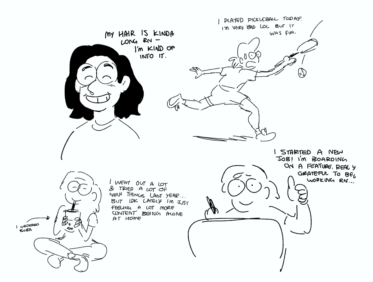 some life update doodles P : i kinda miss making journal comics but i dont have that much going on these days haha