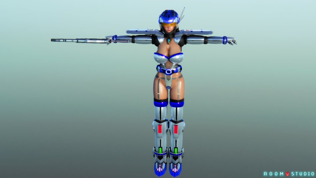 boxy1nd's tweet photo. イリュ公式ロダへメカ娘をアップしました。
ほかのキャラへ差し替えたとき、腕や脚の装甲からはみ出てしまったりするので微調整が必要かも。

 #ROOMガール https://t.co/XiGn5a6qJo