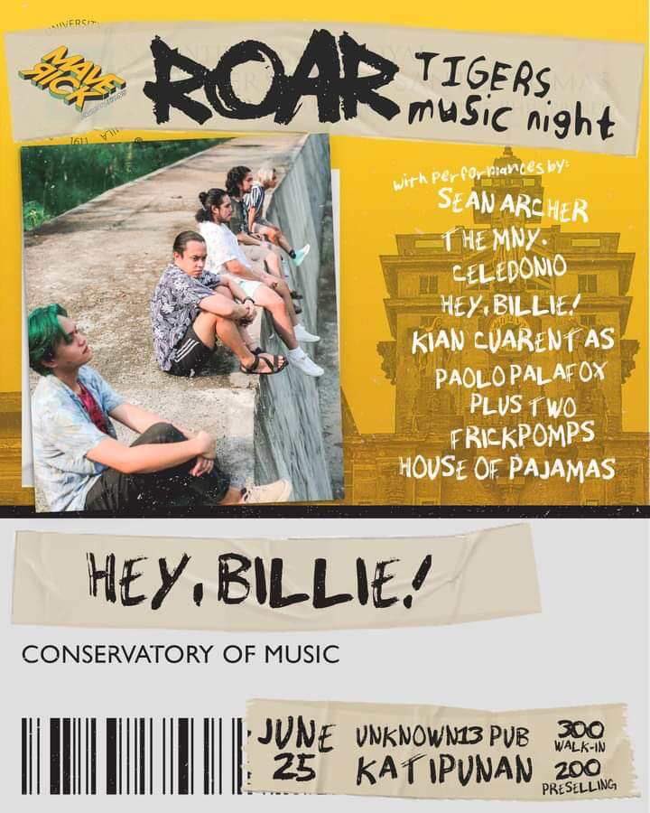 heybillieph's tweet photo. Catch y'all later in Katipunan! We'll be sharing the stage with other great bands tonight.

Tayger tayger! https://t.co/x6FREewvZS