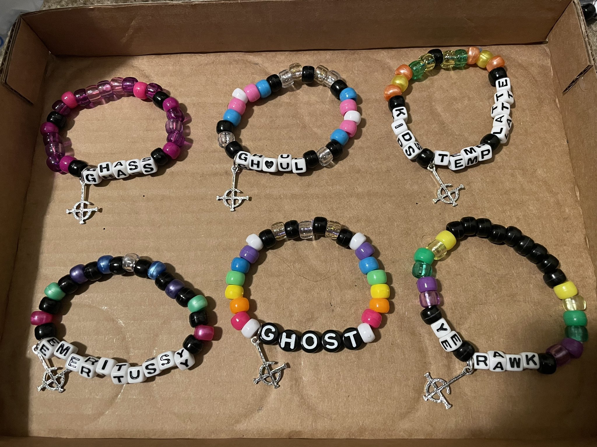 This week's Kandi. Got some new charms and beads in the mail : r/kandi